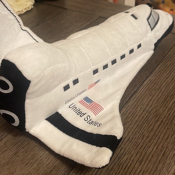 United States US Space Shuttle 12” Plush Toy by Planet Adventure Black White - Picture 3 of 3